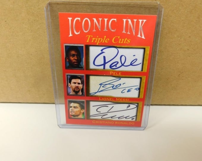 Pele Lionel Messi Cristiano Ronaldo Iconic Ink facs autos